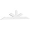 Ekena Millwork Saratoga Architectural Grade PVC Gable Bracket, 108"W x 22 1/2"H x 2"D x 6"F, 5/12 Pitch GBP108X23X0206SAR00 - alternate 1